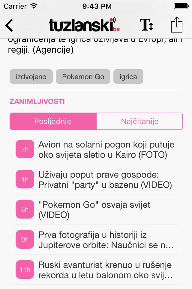 Tuzlanski.ba screenshot 4