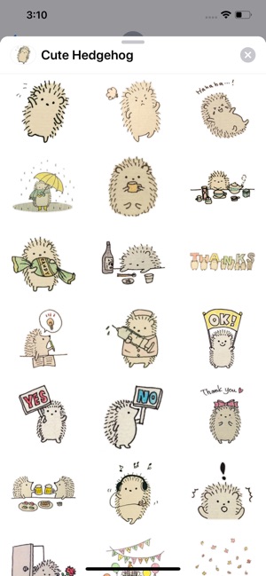 Cute Hedgehog Sticker Pack(圖1)-速報App