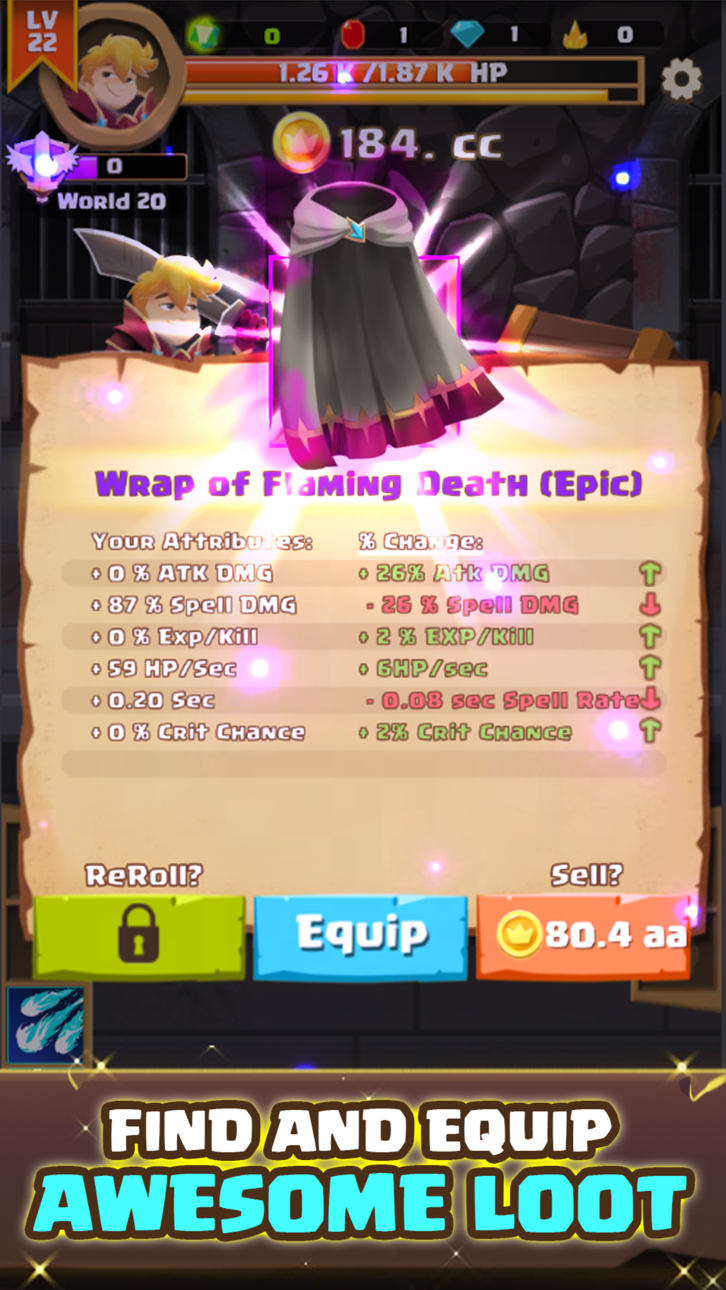 Clicker Knight Hack screenshot 1 - iOS game interface