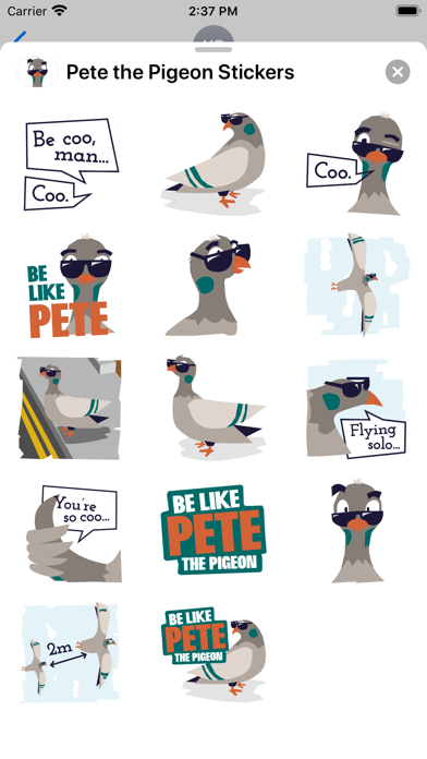 Pete the Pigeon Stickers screenshot 2