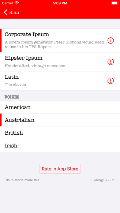 How to cancel & delete Synergy: Make Corporate Ipsum from iphone & ipad 2