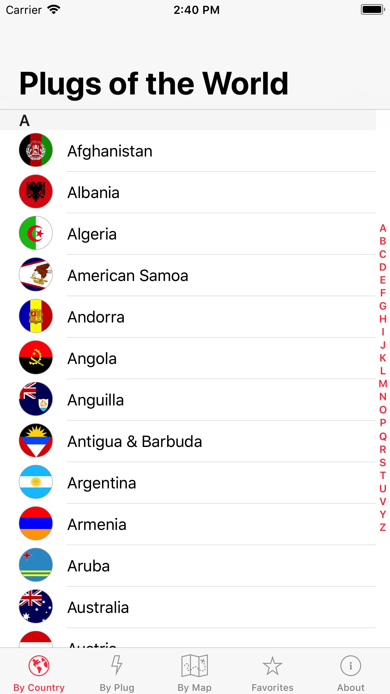 Screenshot do app Plugs of the World