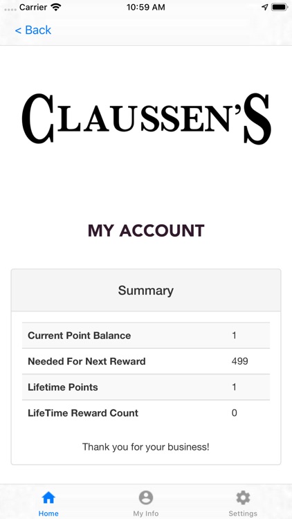 Claussen's Rewards