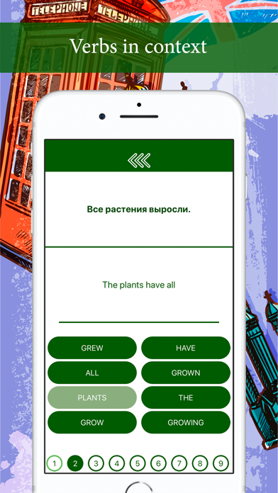 English verbs in sentences screenshot 2
