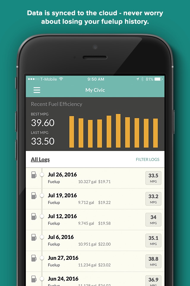 Fuelly: MPG & Service Tracker screenshot 4