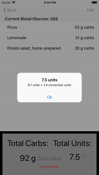 Carb Master for Diabetes T1 screenshot 4
