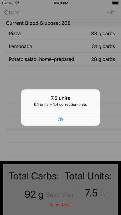 Carb Master for Diabetes T1 screenshot-3
