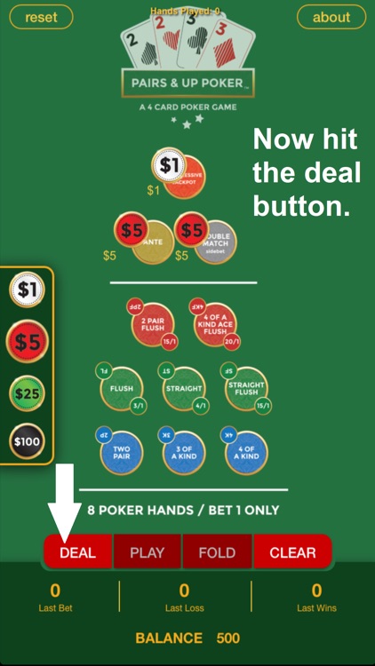 Pairs & Up Poker