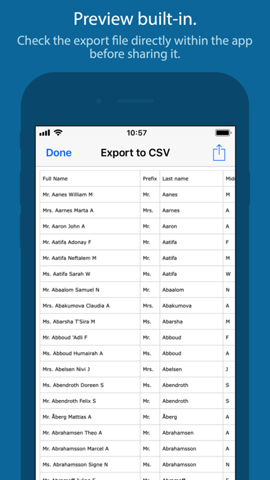 Exporter for Contacts Screenshot 6