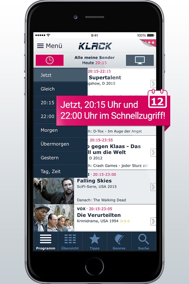 TV-Programm KLACK: Ihre TV-App screenshot 2