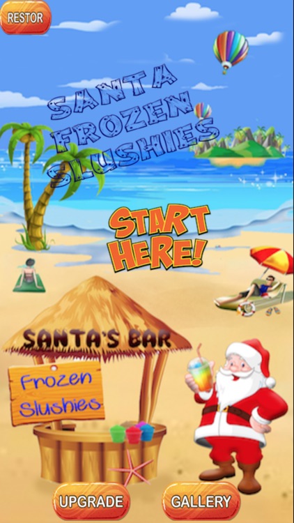 Santa Frozen Slushy Beach Bar