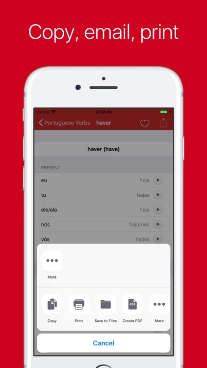 Portuguese Verb Conjugator Pro screenshot-3