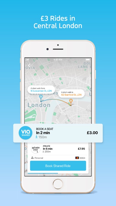 ViaVan: Low-Cost Ride-Sharing screenshot 2