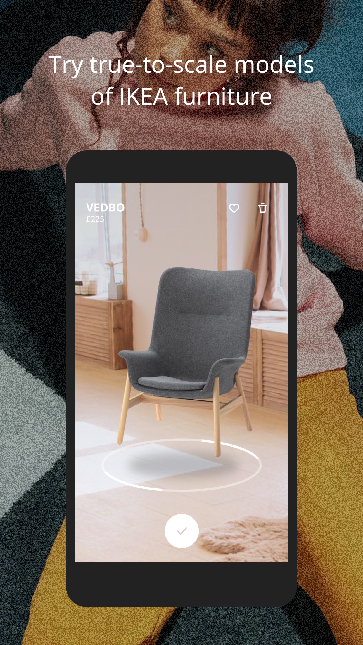 Screenshot do app IKEA Place