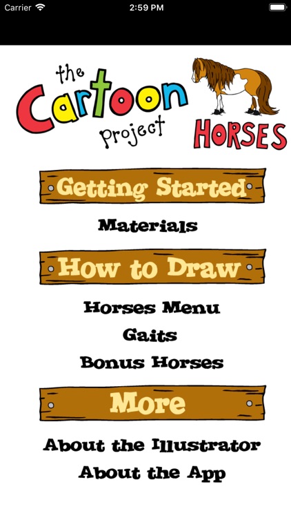 Drawing Horses Cartoon Project