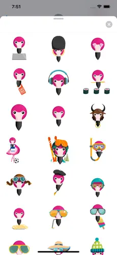 Captura 3 Animated Cute Flamingo Emoji iphone