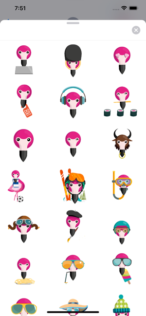 Animated Cute Flamingo Emoji(圖3)-速報App