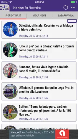 Game screenshot 24h News for Fiorentina mod apk