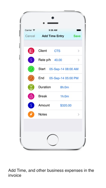Time Tracker business invoice