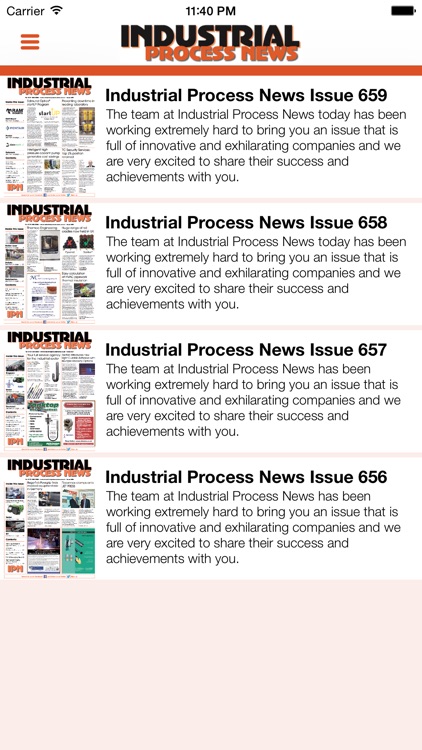 Industrial Process News