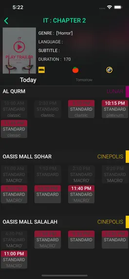 Game screenshot Oman Cinemas & Showtimes apk