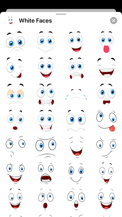 White Smiley Emoji Stickers