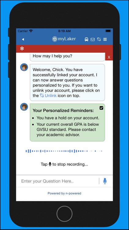 MyBlueLaker Virtual Assistant