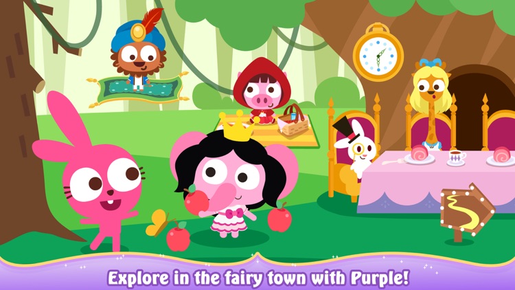 Purple Pink Fairy Tale Town screenshot-0