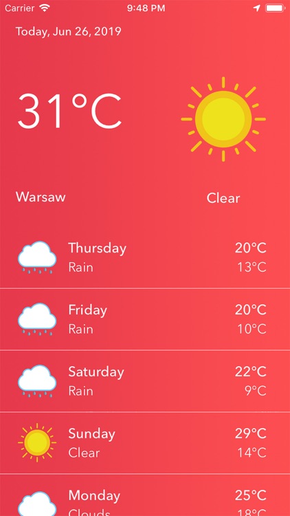 Nearby weather forecast screenshot-3