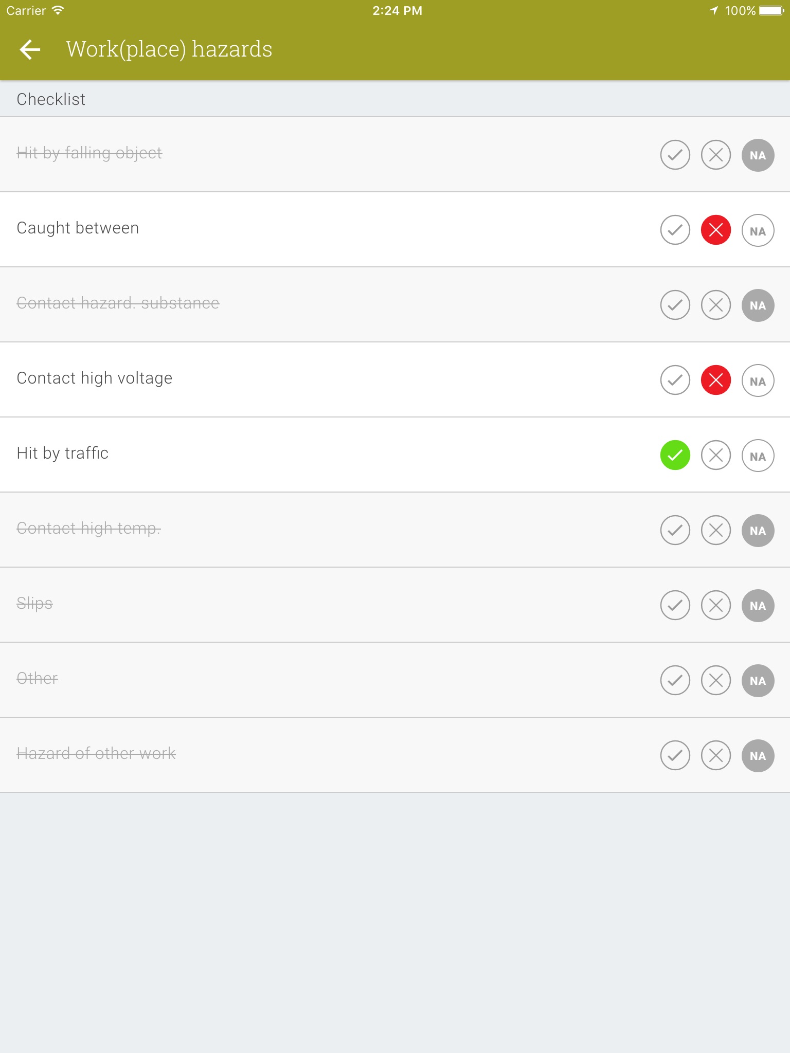 Inspectie checklists screenshot 3