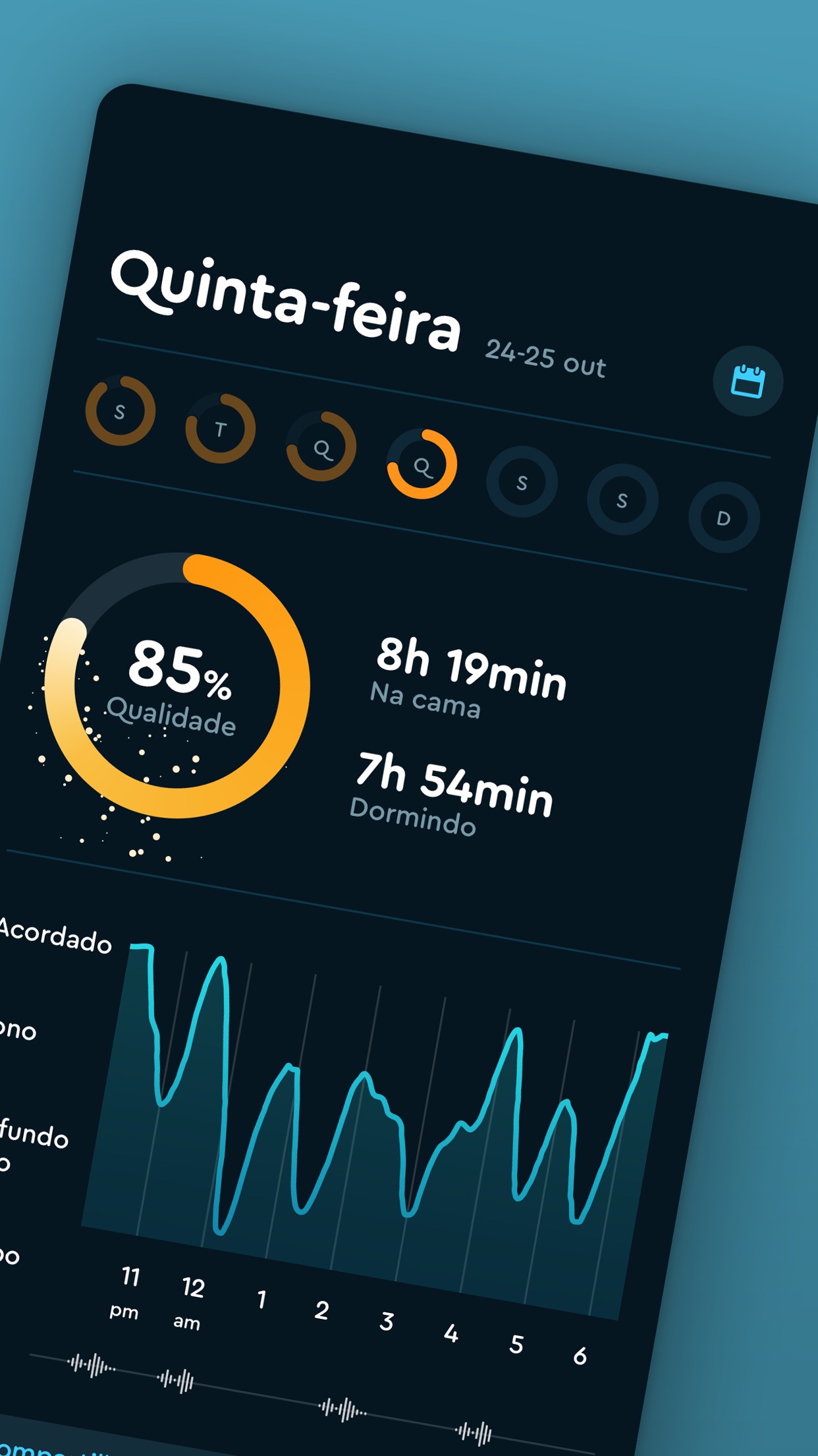 Screenshot do app Sleep Cycle: smart alarm clock