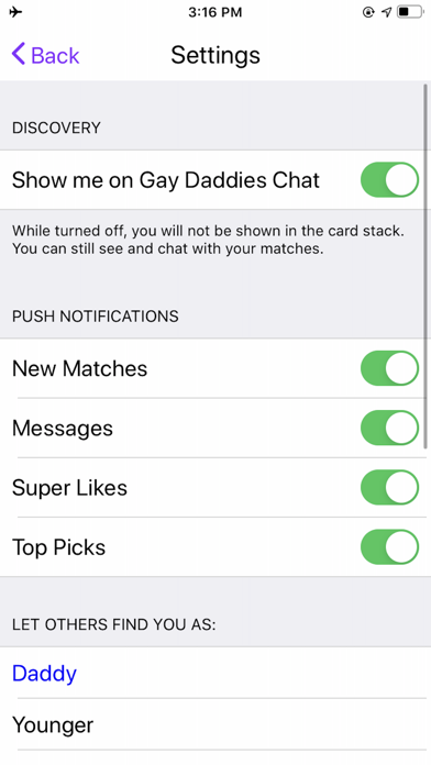 Gay Daddies Chat app screenshots.