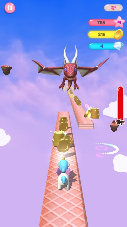 Princess Unicorn:Dragon Escape screenshot-4