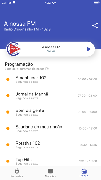 Rádio Chopinzinho FM screenshot 3