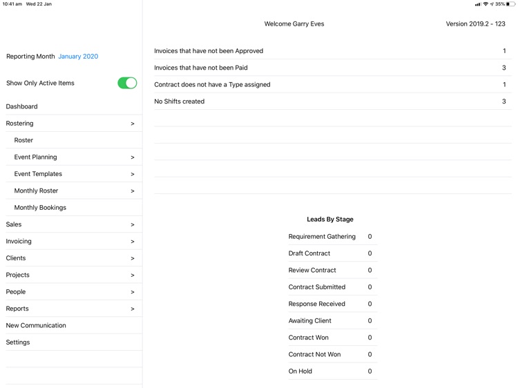 Roster Dashboard