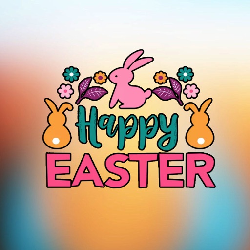 Happy Easter Text Stickers