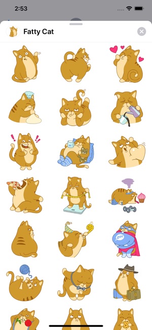 Fatty Cat Sticker Pack