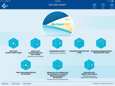 Celgene REMS screenshot 3