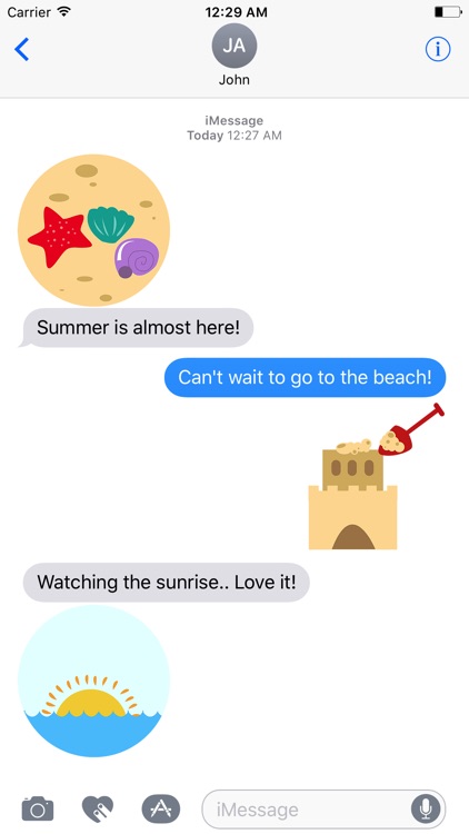 Summer Beach Animated Stickers