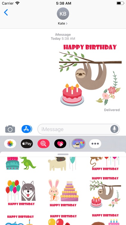 Happy Birthday Stickers - Cute