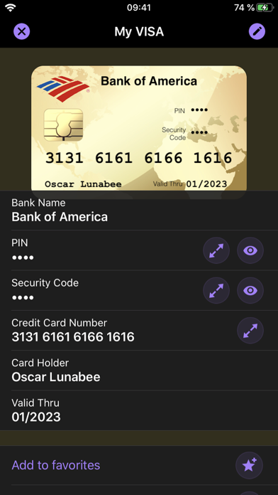 oneSafe+ password manager screenshot 2