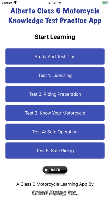 AB Motorcycle Class 6 Test