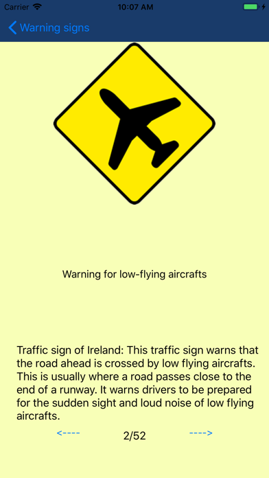 Ireland traffic signs screenshot 3
