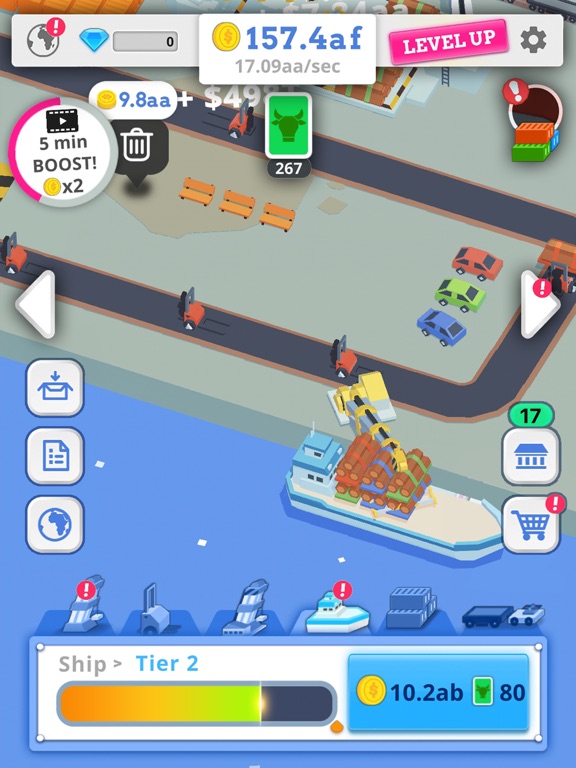 Idle Port Tycoon: Морская игра для iPad