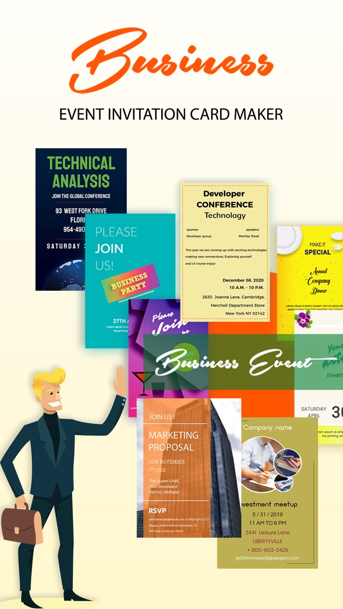 Business Event Card Maker