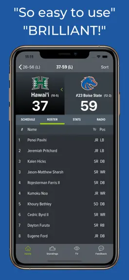 Game screenshot Hawaii Football Schedules hack