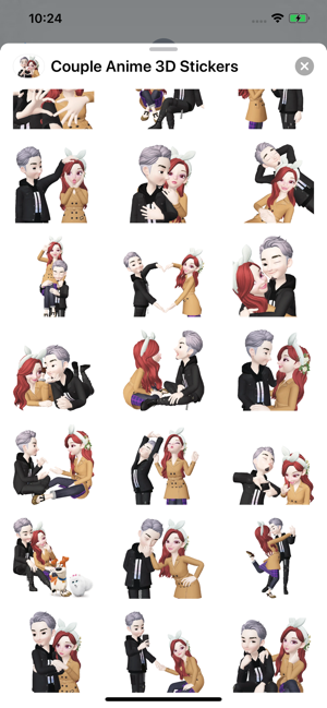 Couple Anime 3D Stickers(圖4)-速報App