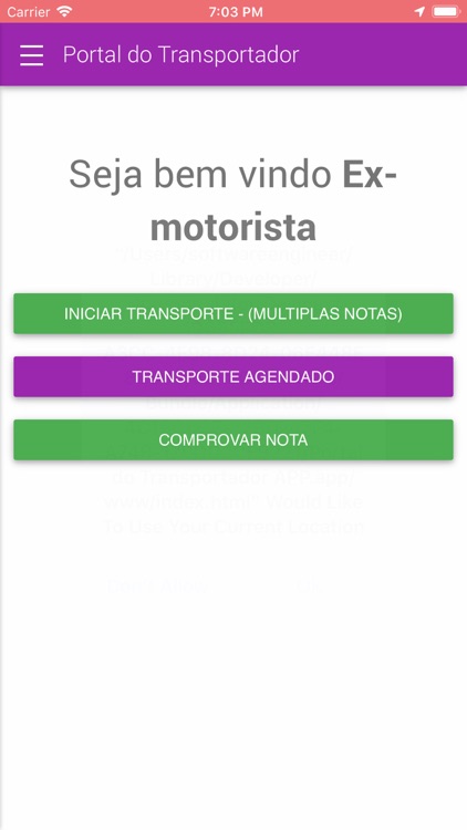 Portal do Transportador APP