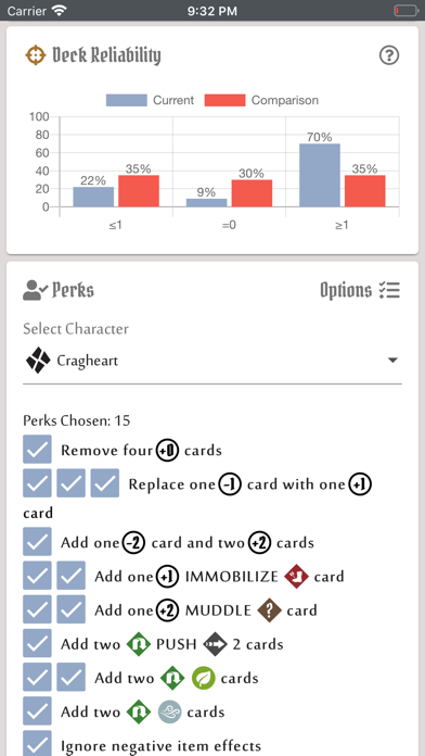 Gloomhaven Perk Calculator screenshot 2