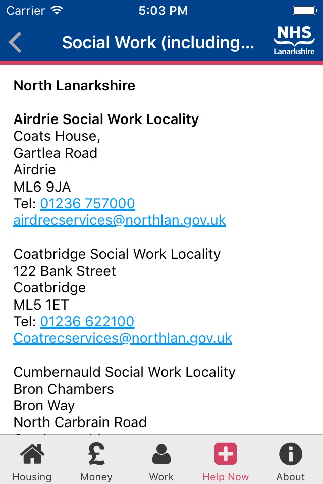 Lanarkshire Crisis Help screenshot 3